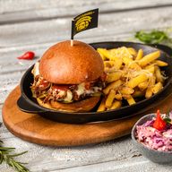 pulled beef burger